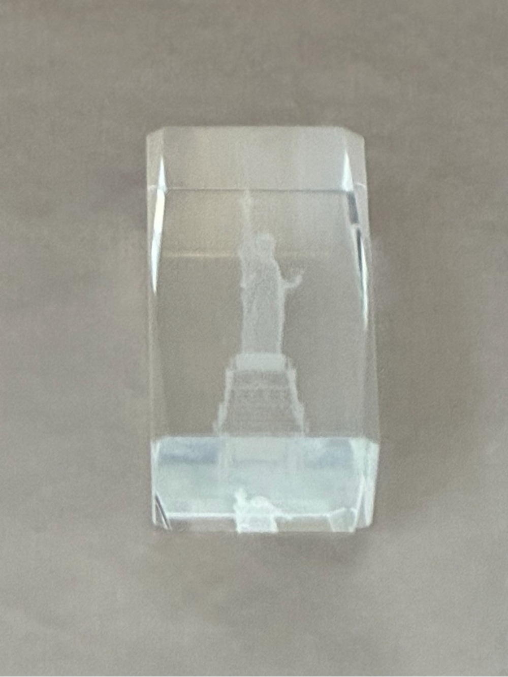Statue of Liberty 3D Laser Etched Crystal
Paperweight 3”